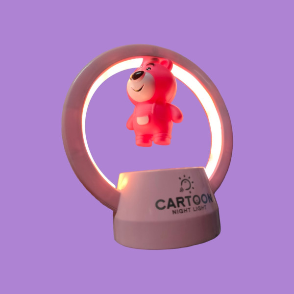 Милый детский ночник мини Розовый медведь"Lotso Bear" в воздухе светодиодный, Оригинальные детские ночники