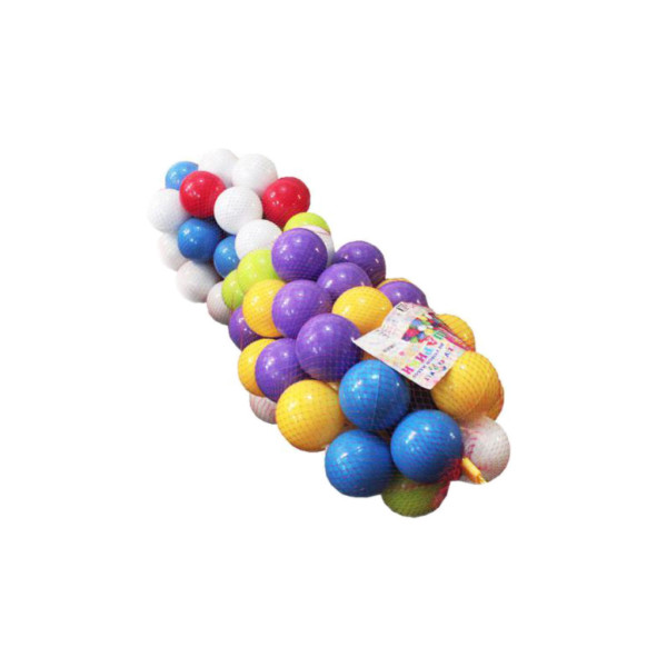 Кулі для сухого басейну 100 штук діаметр 8см пластикові кольорові м'ячики, кульки для сухих басейнів