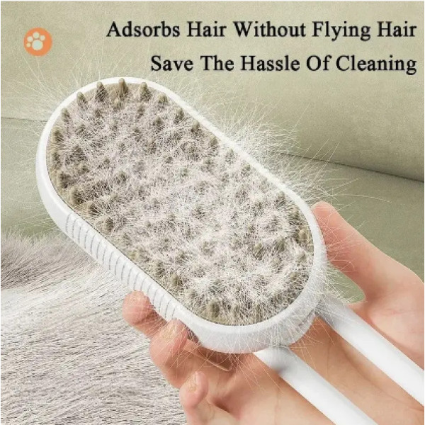 Парова щітка 5в1 акумуляторна гребінець для кота та собаки USB PET SPRAY MASSAGE BRUSH на акумуляторі