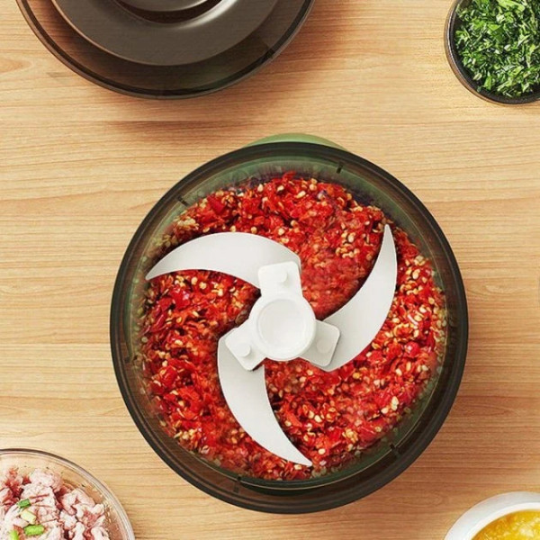 Міні блендер для продуктів акумуляторний, Подрібнювач для м'яса та овочів портативний бездротовий 14см