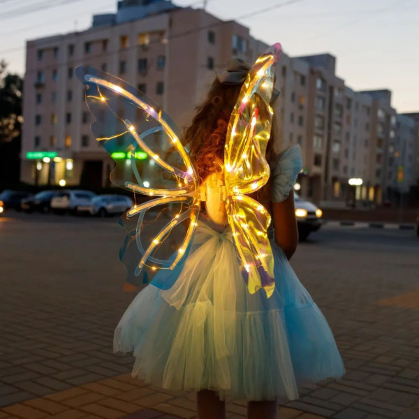 Крила ангела зі світлом Shadow Angel світні Чарівні дитячі рухомі крила феї