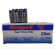 Пальчикова батарейка Батарейка Wimpex R6/AA 4 штуки АА металевий верх, металевий низ