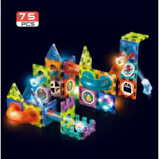 Магнітний конструктор DIY 75 деталей Magnetic Blocks світний "Горки" динамічний конструктор лабіринт