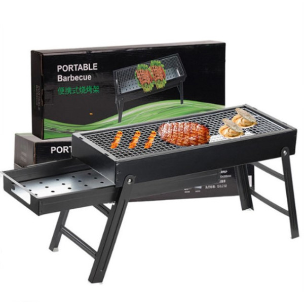 Міні мангал BBQ Grill 60×22×33 - складаний портативний гриль для дачі, пікніка та походів