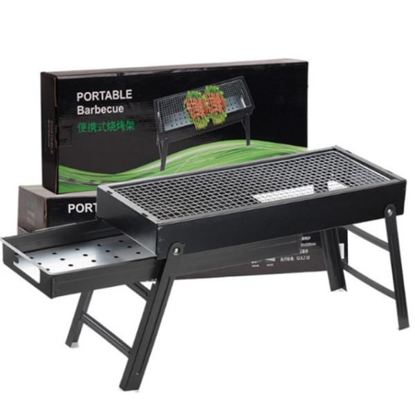 Міні мангал BBQ Grill 60×22×33 - складаний портативний гриль для дачі, пікніка та походів