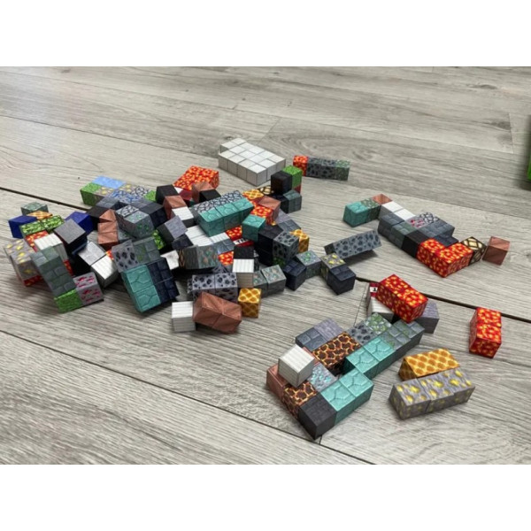 Магнітний конструктор з кубиків Шахта з лавою 143 шт. Minecraft Magnetic Cube H063 — кубики майнкрафт