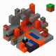 Магнітний конструктор з кубиків Шахта з лавою 143 шт. Minecraft Magnetic Cube H063 — кубики майнкрафт