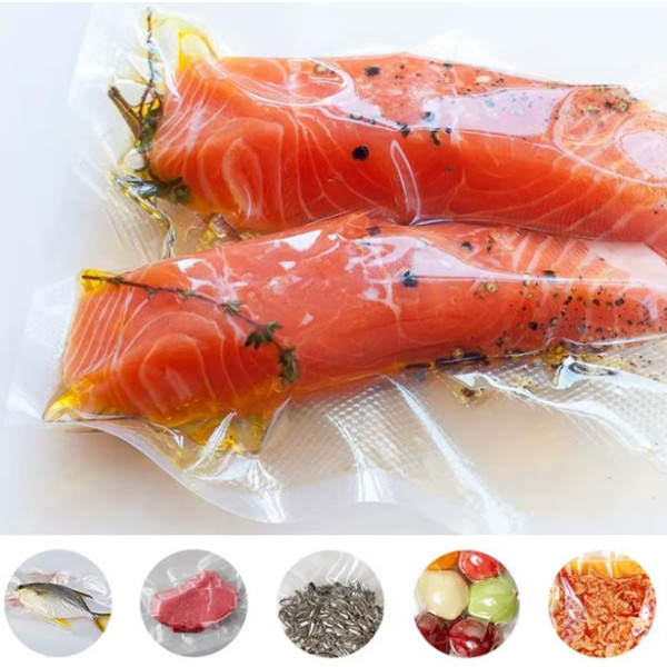 Пакети для вакууматора (5 шт.) 25 см x 5 м рифлені в рулоні для вакуумування харчових продуктів