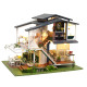 Румбокс 3д Вілла «Сад Моне»‎ ‎ DIY DollHouse + пилозахисний купол з led-підсвічуванням 23x24x32 см