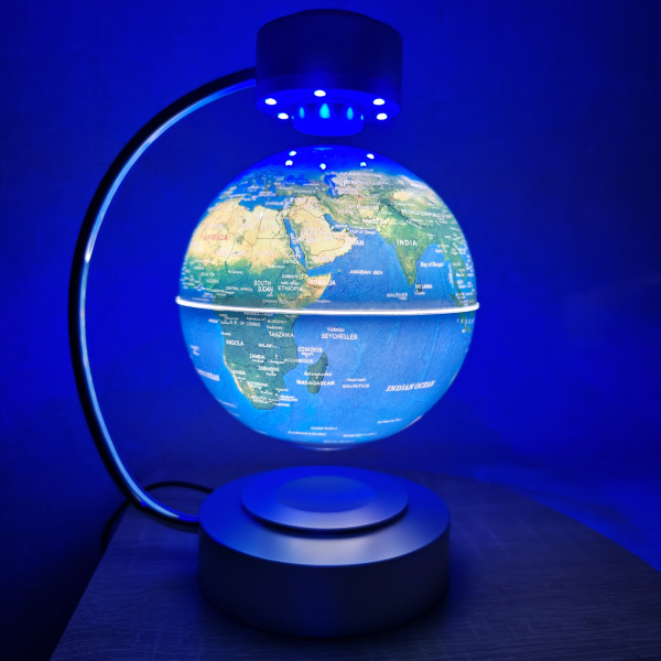 Левітуючий глобус планета Земля 15см, літаюча куля Левітрон з led-підсвічуванням на подарунок