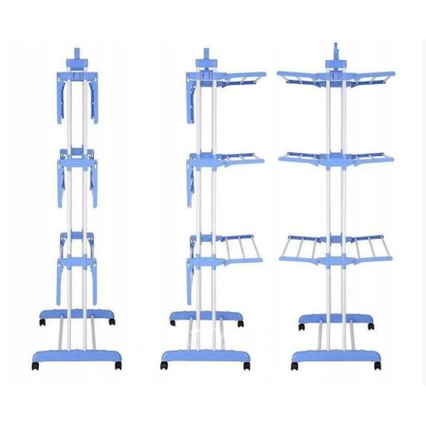 Сушарка для білизни Вертикальна Garment rack Багатоярусне Універсальне сушіння для одягу на коліщатках