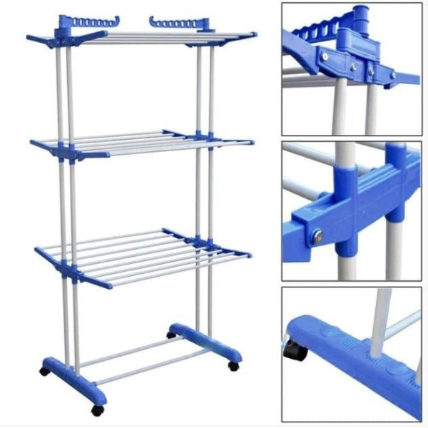 Сушарка для білизни Вертикальна Garment rack Багатоярусне Універсальне сушіння для одягу на коліщатках