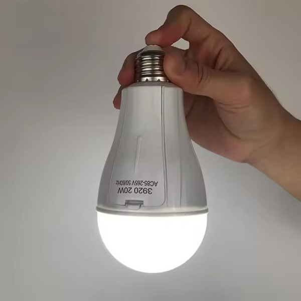 Аварійна світлодіодна лампа e27 20W DT з акумулятором 18650 в патрон, Лампочка Led акумуляторна під цоколь