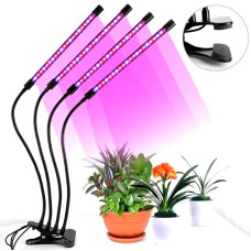 Настільна фітолампа повного спектра на прищіпці, 4 USB LED-фітолампа для рослин і кольорів, фітосвітильник