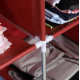 Складана тканинна шафа Storage Wardrobe бордова — 3 секції та 8 полиць, мобільний органайзер для одягу