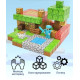 Магнітний блоковий конструктор із кубиків Minecraft Magnetic Cube «Юнтай» - велика 3D-сцена, 216 деталей