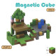 Магнітний блоковий конструктор із кубиків Minecraft Magnetic Cube «Юнтай» - велика 3D-сцена, 216 деталей