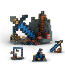 Магнітний конструктор з кубиків Алмазний Меч в шахті 320 деталей Minecraft Magnetic Cube H112
