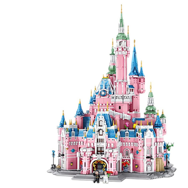 Конструктор замок «Рожева мрія» Panlos 613003 Dream Castle (10 068 деталей, висота 78 см)