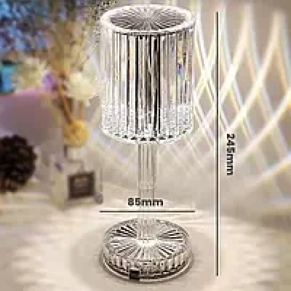 Нічник кришталева лампа з проєкцією, Декоративний LED світильник Crystal light
