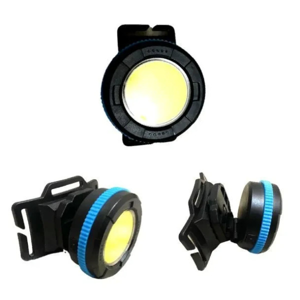Фонарь Аккумуляторный налобный (заряд от Type-C, белый+красный LED)