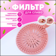 Сіточка силіконова  для волосся, залишків їжі, кришка для зливу Round floor, сітка від засмічень у раковині