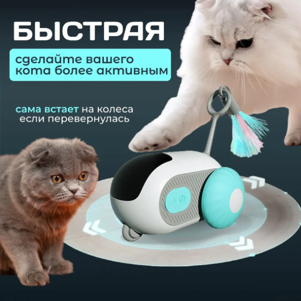 Іграшка для кішок бадмінтон інтерактивна Smart Interactive Car Toy Type-C