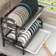 Дворівнева настільна сушарка для зберігання посуду Kitchen rack металеве кухонне сушіння органайзер