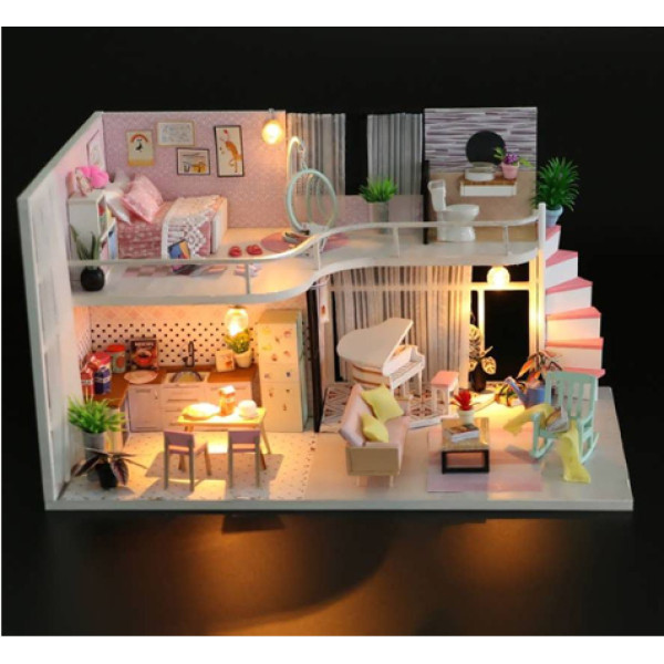 Румбокс конструктор Ляльковий будинок 3D «Anna Pink Melody», DIY румбокс для дівчаток
