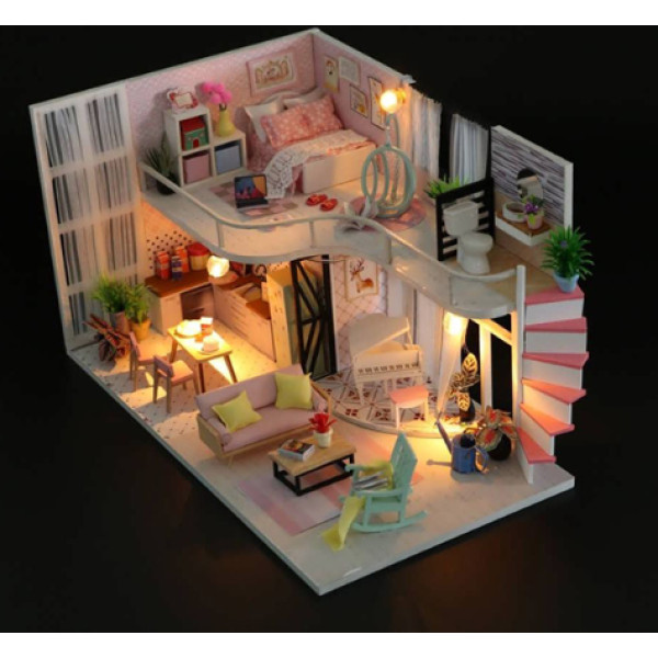 Румбокс конструктор Ляльковий будинок 3D «Anna Pink Melody», DIY румбокс для дівчаток