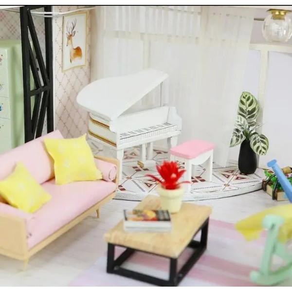 Румбокс конструктор Ляльковий будинок 3D «Anna Pink Melody», DIY румбокс для дівчаток