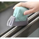 Щітка для чищення рам, щілин і напрямних 14×8,5×6 см — Cleaning brush універсальна губка з ручкою