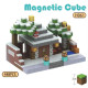 Магнітний конструктор із кубиків Minecraft Magnetic Cube «Зимовий Будиночок» - велика сцена, 448 деталей
