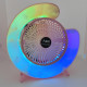 Портативний настільний вентилятор від usb з підвсіткою Desktop Fan з функцією нахилу і нічника, рожевий