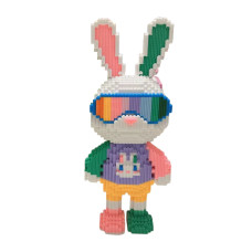 Конструктор Заєць в окулярах "Candy Rabbit" 3D magic blocks 4000+ деталей