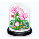 Конструктор 3D квіти Рожеві Лілії в колбі P2371, 624 деталі | 3Д Конструктор квітка під куполом