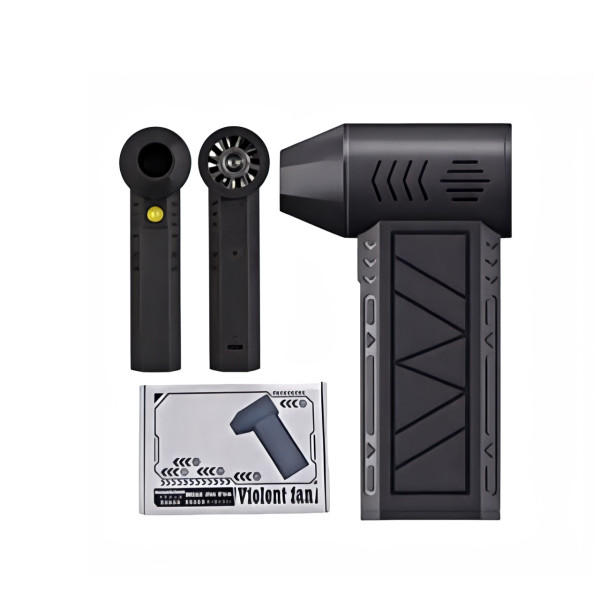 Турбовентилятор міні акумуляторний USB 13см з підсвіткою Violent fan з регулюванням швидкості
