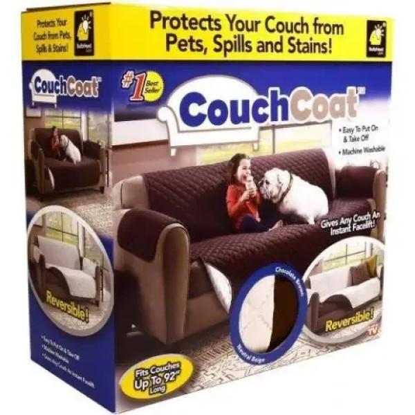 Покривало на диван двосторонній Couch Coat накидка на меблі.