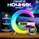 Настільна Bluetooth-колонка, лампа нічник G11 LED велика, з бездротовою зарядкою 15W і будильником.  Біла