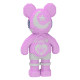 Конструктор світний 3D Magic Blocks у вигляді ведмедика Bearbrick серце «Kisses» Рожевий 4031 деталь