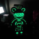 Конструктор світний 3D Magic Blocks у вигляді ведмедика Bearbrick серце «Kisses» Рожевий 4031 деталь