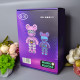 Конструктор світний 3D Magic Blocks у вигляді ведмедика Bearbrick серце «Kisses» Рожевий 4031 деталь