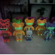 Конструктор світний 3D Magic Blocks у вигляді ведмедика Bearbrick серце «Kisses» Рожевий 4031 деталь