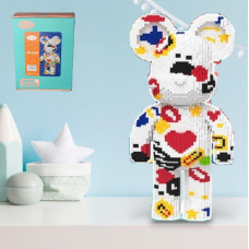 Конструктор Magic Blocks 4300 деталей у формі ведмедика Bearbrick "French kisses" Конструктор 3д наноблок