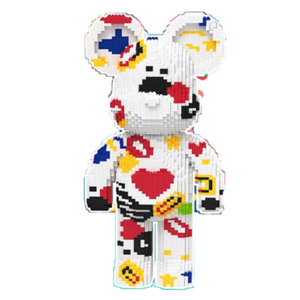 Конструктор Magic Blocks 4300 деталей у формі ведмедика Bearbrick "French kisses" Конструктор 3д наноблок