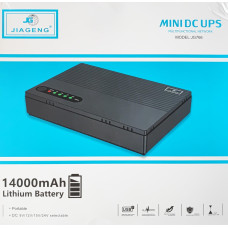 Портативний ДБЖ Jiageng з місткістю 14000 mAh UPS для Wi-Fi роутера Упс 24 вольти Павербанк для роутера 24вольт