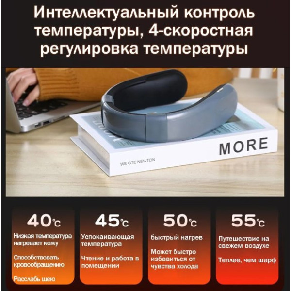 Портативний бездротовий нагрівач для шиї Handy Heater XL-6 з USB-зарядкою, електрогрілка для шиї