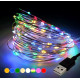 Світлодіодна гірлянда роса usb 10 м 100 LED, гірлянда нитка крапля роси на батарейках 10 метрів Різнобарвна