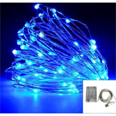 Світлодіодна гірлянда роса usb 10 м 100 LED, гірлянда нитка крапля роси на батарейках 10 метрів Синя