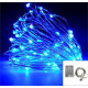 Світлодіодна гірлянда роса usb 10 м 100 LED, гірлянда нитка крапля роси на батарейках 10 метрів Синя